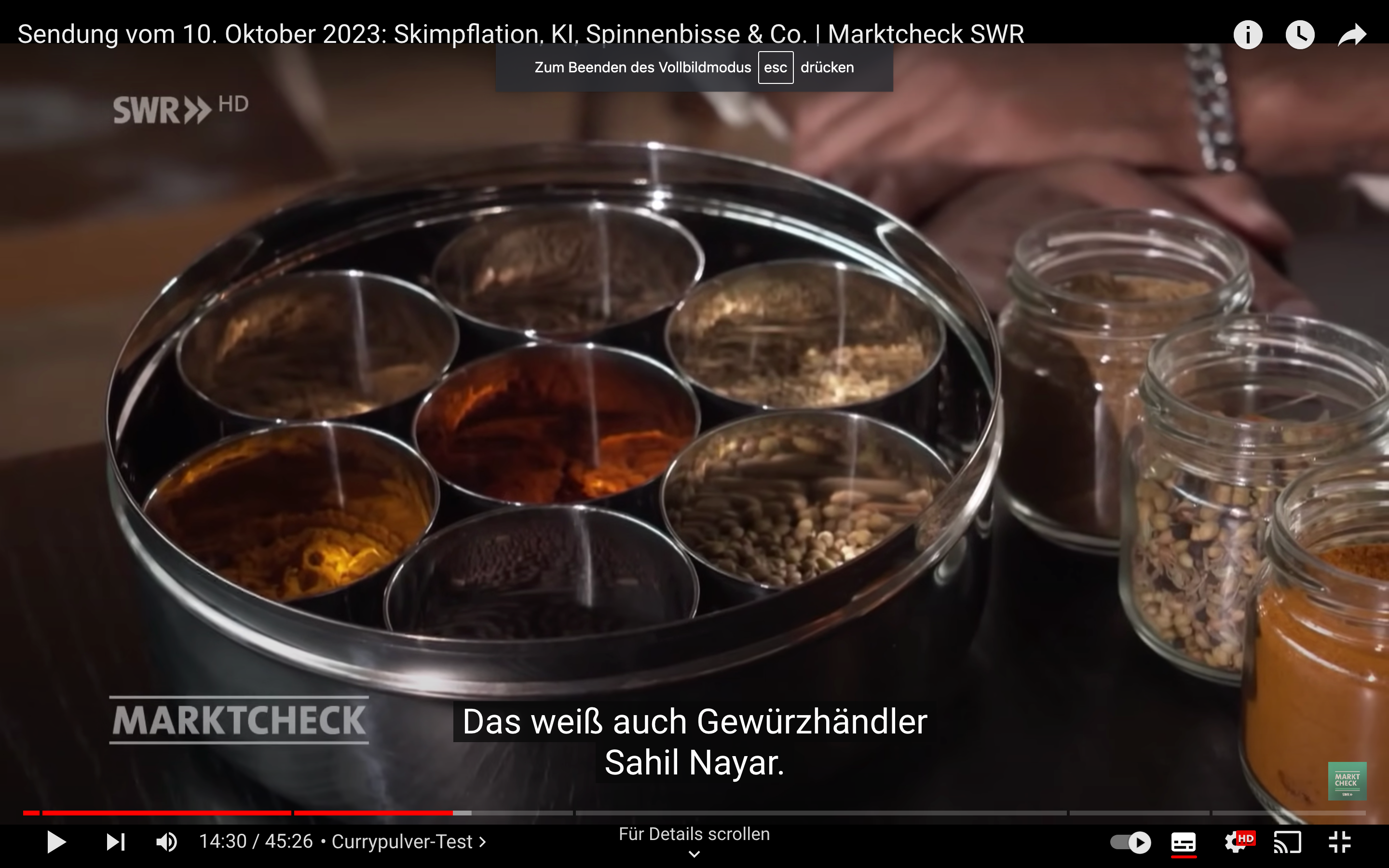 Video laden: Curry Marktcheck WDR- Sahil Nayar Gewürze